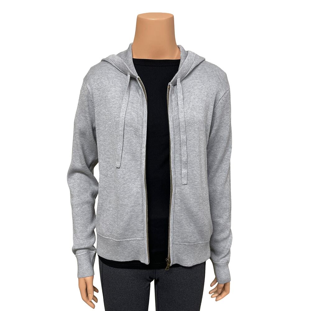 Rhone Daybreak Sweater Knit Hoodie Sz XS New $129 Light Gray Heather Relaxed Fit - Picture 2 of 13